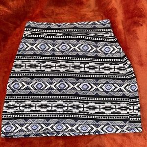 Charlotte Russe Patterned Pencil Skirt